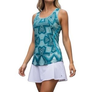 LUCY TECH Ikat Racerback Look Tank Top